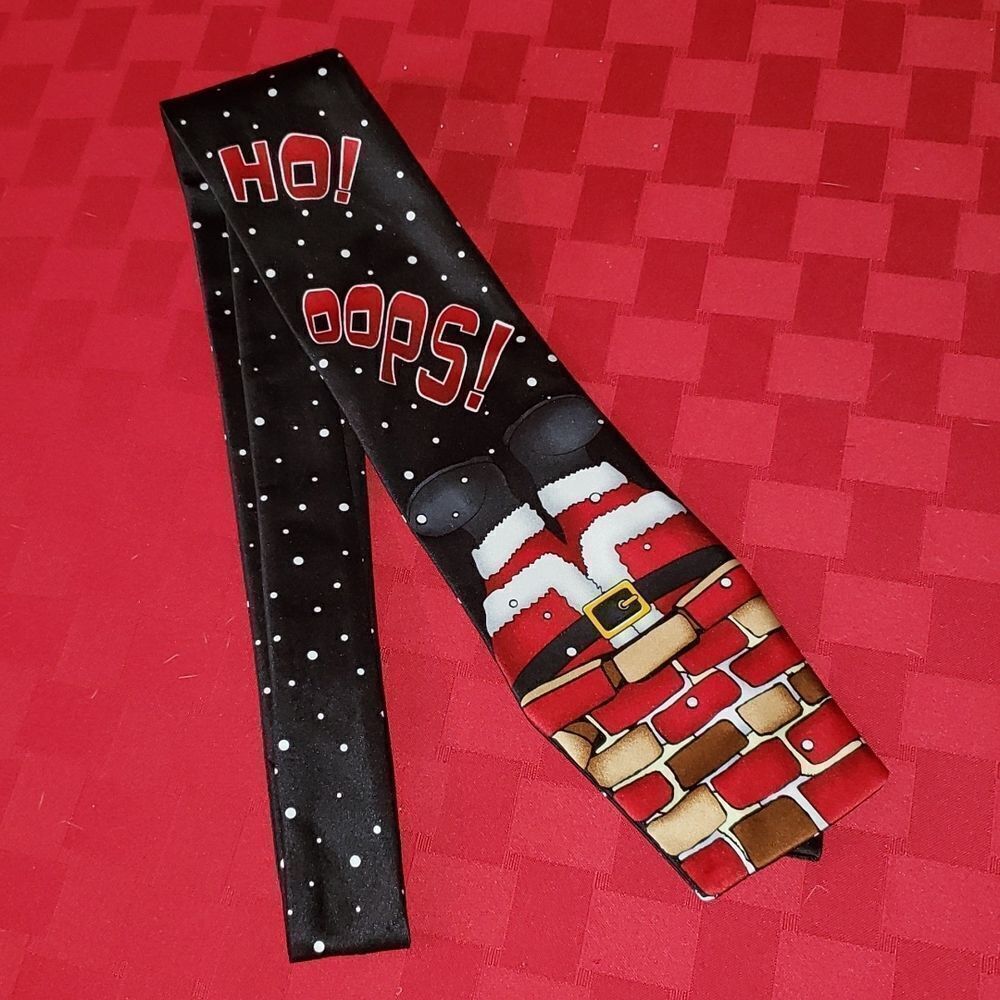 Noel Holiday Collection Ho! Ho! Ho! SANTA Festive Neck Tie